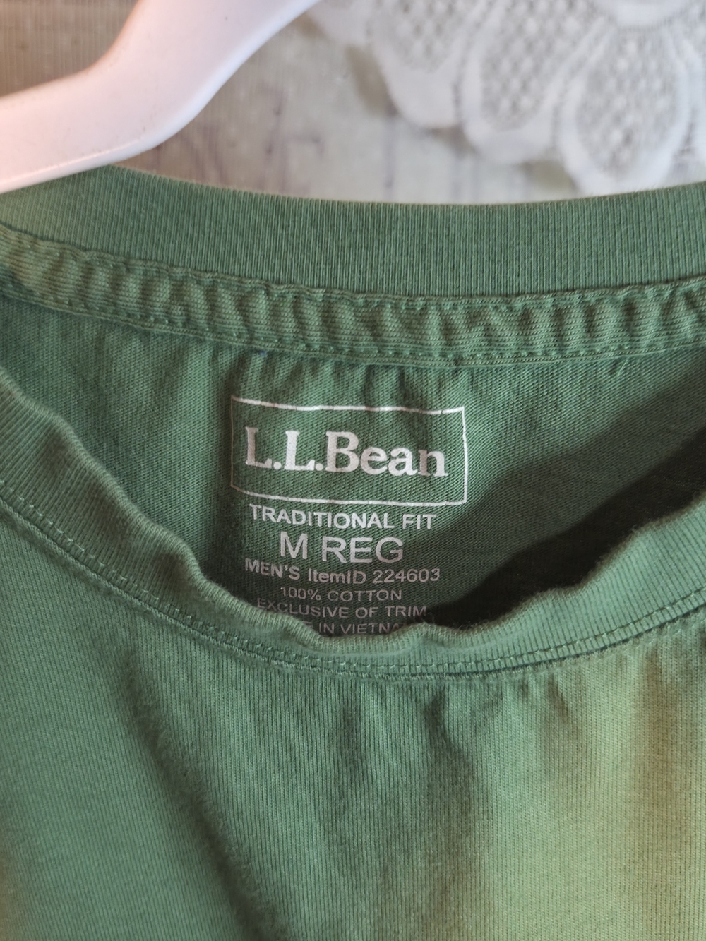 L.L. Bean Men's Traditional Fit Green Cotton T-Shirt